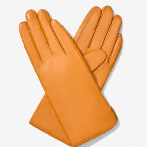 Короткие перчатки из гладкой кожи "Orange